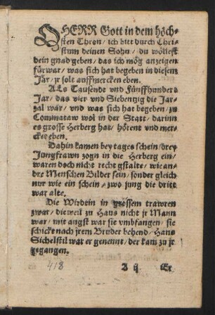 O HERR Gott in dem höch=||sten Thron/ ich bitt durch Chri=||stum deinen Sohn/