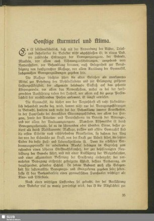 Sonstige Kurmittel und Klima