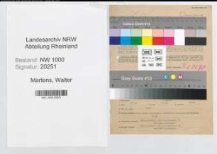 Entnazifizierung Walter Martens, geb. 30.03.1906 (Regierungsbaurat)