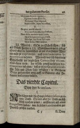 Das vierdte Capitul. Von der Scansion.