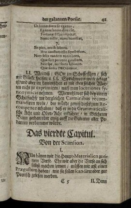Das vierdte Capitul. Von der Scansion.
