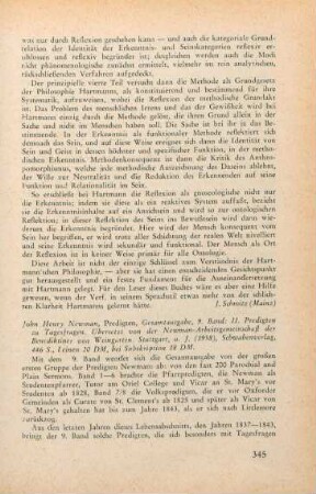 345-348 [Rezension] Newman, John Henry, Predigten zu Tagesfragen