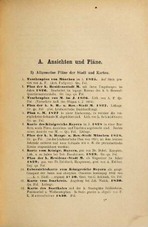 Bilder-Chronik der Königlichen Haupt- und Residenzstadt München : Verzeichniss einer Sammlung von Erzeugnissen der graphischen Künste zur Orts-, Cultur- und Kunst-Geschichte der bayerischen Capitale vom fünfzehnten bis in das neunzehnte Jahrhundert, 2. Zweiter Band, Die Regierungsepoche des Königs Ludwig I ; 1825 - 1848