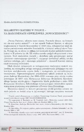 27: Malarstwo materii w Polsce - na marginesach odwilżowej "nowoczesności"