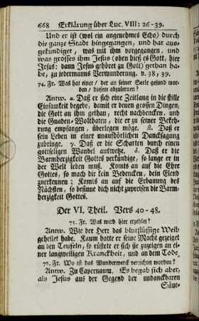 Der VI. Theil. Vers 40-48.