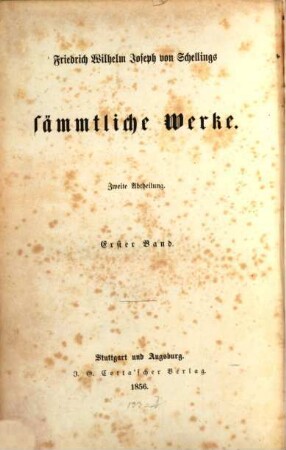 Friedrich Wilhelm Joseph von Schellings sämmtliche Werke. 2,1, Einleitung in die Philosophie der Mythologie