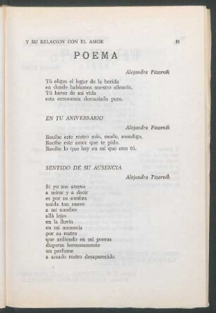 Sentido de su ausencia