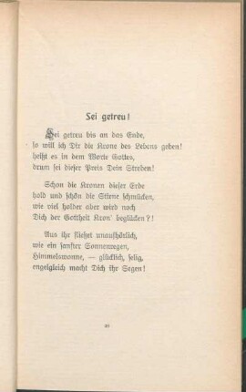 Sei getreu!