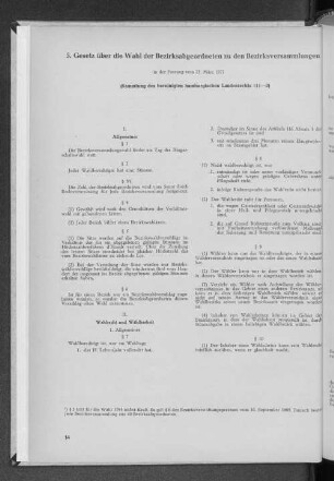 5. Gesetz über die Wahl der Bezirksabgeordneten zu den Bezirksversammlungen