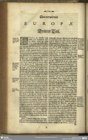 Dritter Teil. [Eine eigendliche Erzehlung aller Kriegs-Händel, so im Jahr 1672. in Europa sich begeben haben, ...]