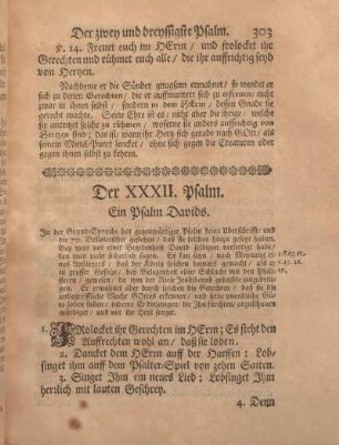 Der XXXII. Psalm. Ein Psalm Davids.