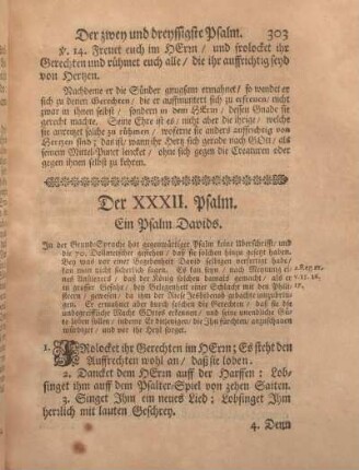 Der XXXII. Psalm. Ein Psalm Davids.