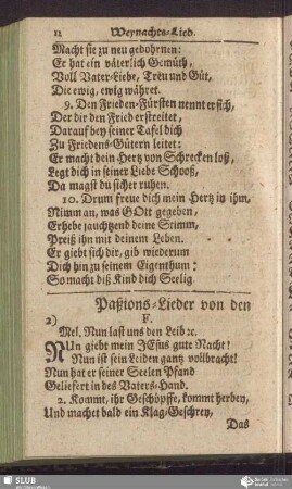 Paßions-Lieder von den Leiden und Sterben Christi