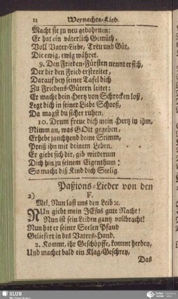 Paßions-Lieder von den Leiden und Sterben Christi