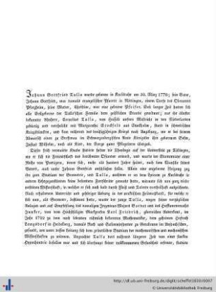 Nekrolog auf Johann Gottfried Tulla