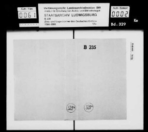 Kommende Heilbronn: Lagerbuch zu Talheim