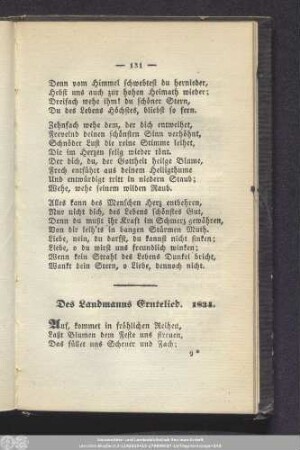 Des Landmanns Erntelied. 1834.