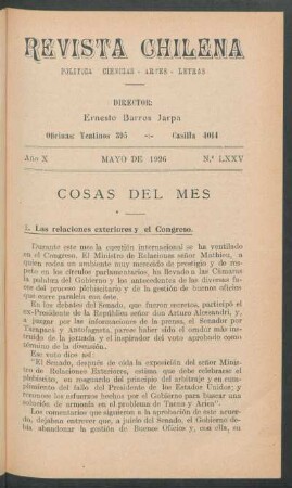 Las relaciones exteriores y el Congreso