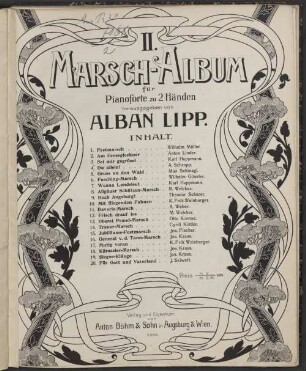 II. Marsch Album : für Pianoforte zu 2 Hdn.