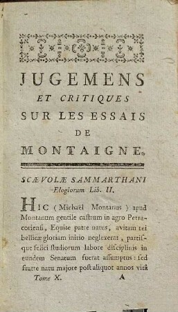 Essais de Montaigne, 10