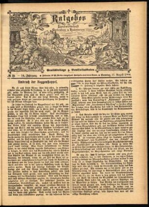 Ausgabe vom Sonntag, den 21. August 1904.
