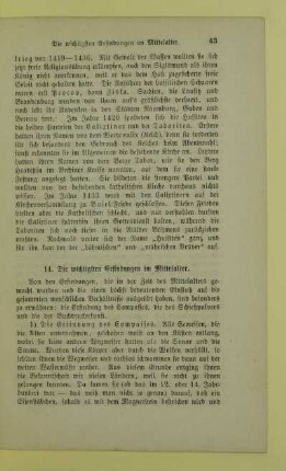 14. Die wichtigsten Erfindungen im Mittelalter