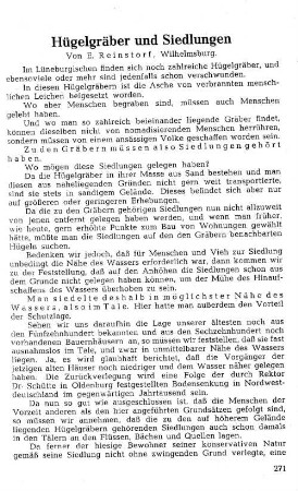 Hügelgräber und Siedlungen