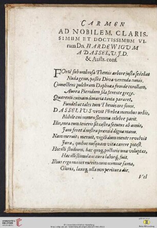 Carmen ad nobilem