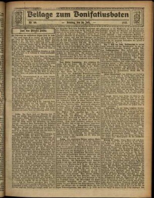 Zweite Ausgabe vom Sonntag, den 24. Juli 1927.