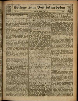 Zweite Ausgabe vom Sonntag, den 24. Juli 1927.