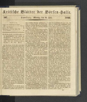 107. 16. Juli 1832