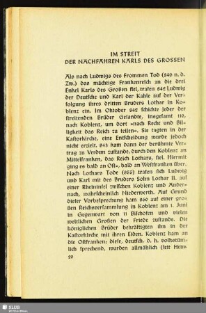 Im Streit Der Nachfahren Karls Des Grossen