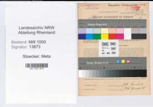Entnazifizierung Meta Stoecker, geb. 09.09.1902 (Postassistentin)