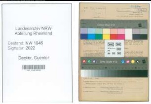 Entnazifizierung Guenter Decker , geb. 31.10.1916 ()