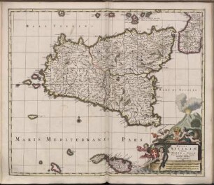 Regni Siciliae et Insulae Maltae Et Gozae Cum Circumiacentibus Insulis Descriptio Novissima