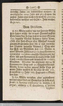 Vom Dividiren