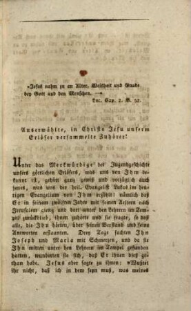 Predigt über die Ehrerbietung und Hochachtung der Untergebenen gegen ihre Vorgesetzten