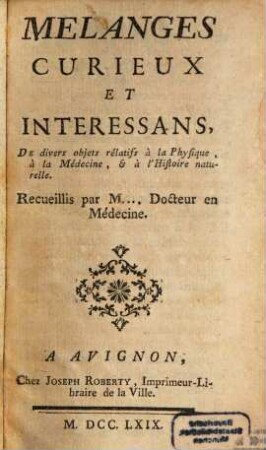 Curieux et Interessans