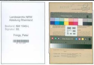 Entnazifizierung Peter Frings , geb. 08.01.1885 (Grubensteiger)