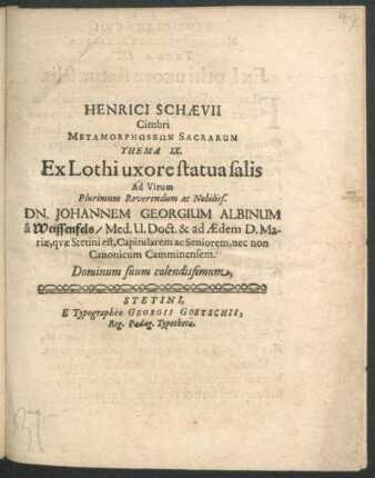 9: Ex Lothi uxore statua salis
