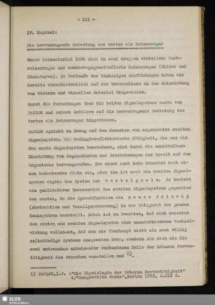 IV. Kapitel: Die hervorragende Bedeutung des Wortes als Reizerreger