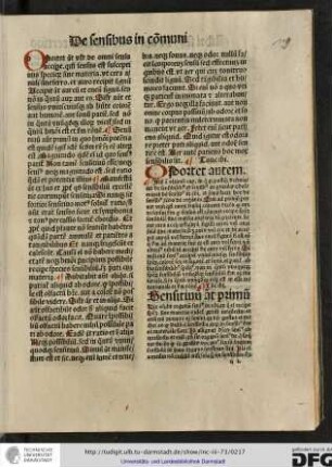 Oportet autem de omni sensu accipere quem sensus est susceptinus specierum sine materia...