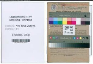 Entnazifizierung Ernst Bruecher , geb. 12.10.1907 (Zollsekretaer)
