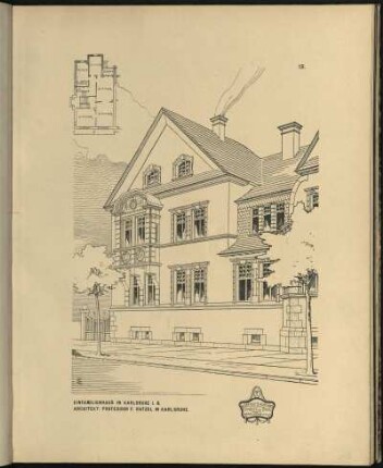 Einfamilienhaus in Karlsruhe I. B. Architekt: Professor F. Ratzel in Karlsruhe-