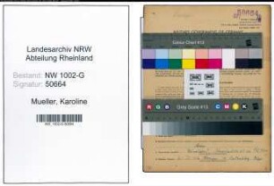 Entnazifizierung Karoline Mueller, geb. 08.11.1898 ()