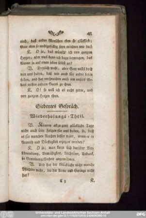 Siebentes Gespräch.