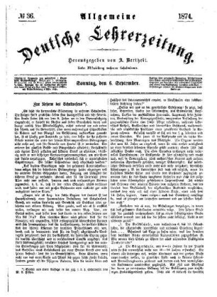 Zur Reform des Schulwesens