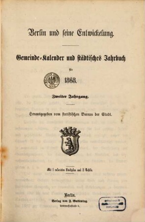 Berlin und seine Entwickelung. 2. 1868