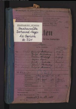 Beklagter: Dahlmann, Heinrich; Beklagter: Naumann, August; Beklagter: Hackenberg, Edmund; Beklagter: Jachetta, Guido; Beklagter: Tepel, Walter; Beklagter: Winterhoff, Walter; Beklagter: Schönebeck, Hugo: Aufruhr