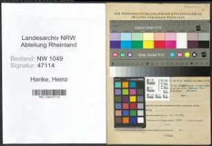 Entnazifizierung Heinz Hanke , geb. 04.11.1922 (Elektriker)